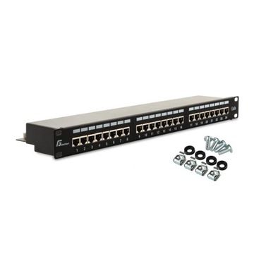 Patch panel GetFort PGF-5EFTP24-B6 FTP Cat.5E 24