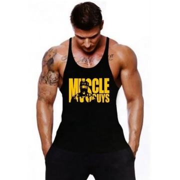 Muscleguys bawełniane siłownie podkoszulki męskie bez rękawów Tanktops dla