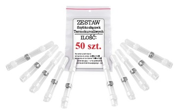 50x Szybkozłączka termokurczliwa z cyną 025~0.35mm