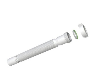 Большая защелкивающаяся пробка с переливом, сифон-гармошка хромированный, диаметр 32