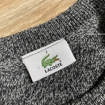 LACOSTE Sweter Wełniany Męski Logowany r. 7