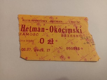 HETMAN ZAMOŚĆ - OKOCIMSKI BRZESKO 19-06-1997 (2)