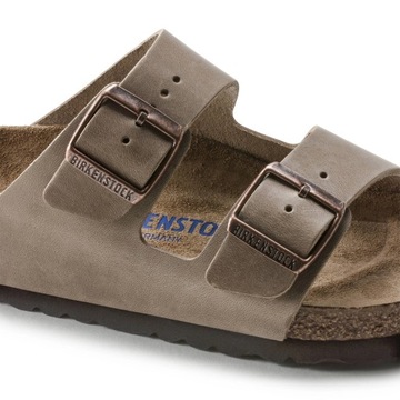 Sandały damskie formowane Birkenstock Arizona OLEJOWANA SKÓRA SOFT FOOTBED