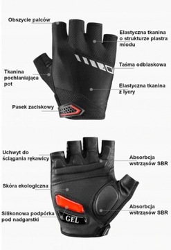 ROCKBROS Rękawiczki rowerowe L (S143-BK)