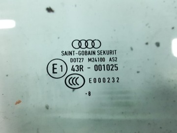 AUDI A3 8P 08R SKLO (OKNO) DVEŘE PRAVÁ PŘEDNÍ 5D