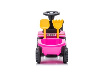 Райд-он, толкач, мотоход, трактор с прицепом, New Holland, розовый