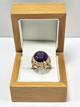 ФЕНОМЕНАЛЬНОЕ ЗОЛОТОЕ КОЛЬЦО 585 ПРОБЫ SYN. РУБИН Р23 10.96Г