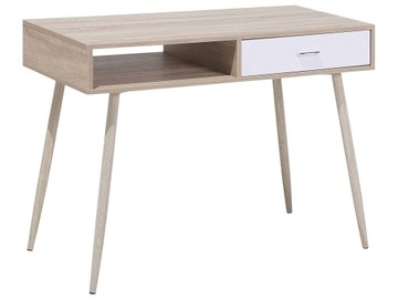 Biurko szuflada 100x48 jasne drewno