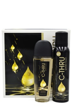 C-THRU GOLDEN TOUCH 75ML PDNS + 150ML DBS DEZODORANT ZESTAW MEGA UNIKAT