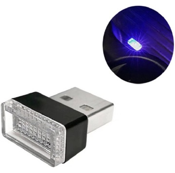 LAMPA AUTOMOBILNÍ USB 5V 0,034W MINI MODRÁ