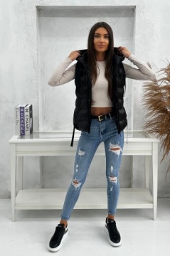 DZ3133 r M ЖЕНСКИЙ УТЕПЛЕННЫЙ ЖИЛЕТ С МАКСИМАЛЬНЫМИ РУКАВАМИ