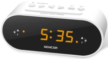 RADIOBUDZIK Sencor SRC1100W ZEGAR BUDZIK RADIO LCD