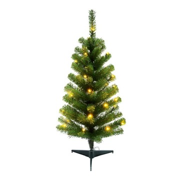 SZTUCZNA CHOINKA LED NA BATERIE Z PODSTAWĄ 90 CM