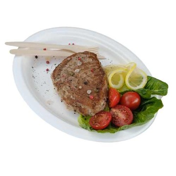Jednorazowe talerze z trzciny, grill, 19x26cm, x50