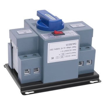 2P/63A Automatyczny Przełącznik Podwójnego Źródła Zasilania 220V