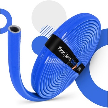 Изоляция с изоляцией, медные трубы PEX 15/6 мм, синий толстый рулон, рулон 10 м