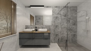 НАПОЛЬНАЯ ПЛИТКА ДЛЯ ВАННОЙ КОМНАТЫ СЕРЫЙ МРАМОР GRESS HELIOS СЕРЫЙ 60X60 БЛЕСК