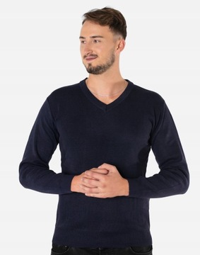 Elegancki Sweter Męski Serek Szpic Vneck 179-2 3XL