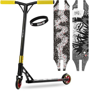 HULAJNOGA WYCZYNOWA SOKE XTR ABEC-9 ŻÓŁTO-CZARNA SOLIDNA STABILNA TRIKI