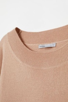 H&M Kaszmirowy sweter damski modny cienki stylowy miękki miły ciepły 36 S