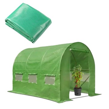 FOLIA NA TUNEL FOLIOWY OGRODOWY SZKLARNIA FOLIAK POSZYCIE 4x2,5x2m Z SIATKĄ