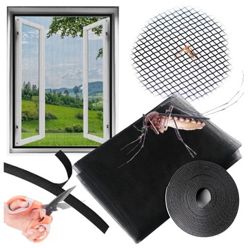 MOSKITIERA SIATKA NA OWADY DO DRZWI, DO OKNA 150 cm x 180