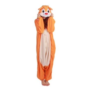 PIŻAMA ZWIERZĘTA Wiewiórki Full Body Kigurumi wiew