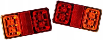 КОМПЛЕКТ 2x ЗАДНИЙ ФОНАРЬ ПРИЦЕПА, КОМБИНИРОВАННЫЙ СВЕТОДИОД, ПАРА СВЕТОДИОДНЫХ ЛАМП