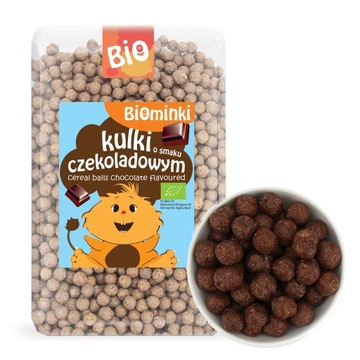 BIOMINKI BIO KULKI CZEKOLADOWE PRZEKĄSKA ŚNIADANIE EKOLOGICZNE 500 g