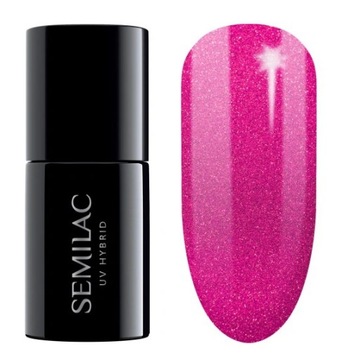 SEMILAC LAKIER HYBRYDOWY 348 CHARMING RUBY GLITTER