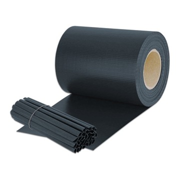 TAŚMA OGRODZENIOWA 19 CM X 35 M ANTRACYTOWA(450 G/M² W ZESTAWIE 20 KLIPSÓW