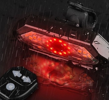 ВЕЛОСИПЕДНЫЕ СИГНАЛЫ ПОВОРОТОВ ЗАДНИЙ СВЕТОДИОД СИГНАЛИЗАЦИИ НАПРАВЛЕНИЙ + ПУЛЬТ ДИСТАНЦИОННОГО УПРАВЛЕНИЯ