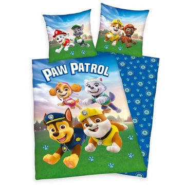 Pościel bawełniana Psi Patrol 140x200 Pies Piesek Pieski Komplet pościeli