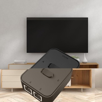 Гигабитный сетевой коммутатор RJ45, 2 порта, 2 в 1, выход