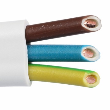 Przewód 3 żyłowy 3 x 2,5 mm2 YDYp3x2,5 750V 15m PL