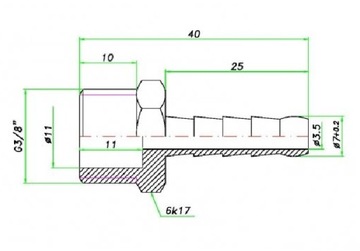 KOŃCÓWKA DO WĘŻA GZ 3/8