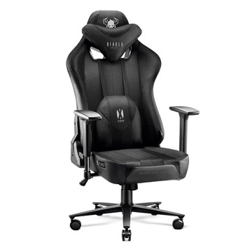 Fotel gamingowy Diablo X-Player 2.0 materiałowy King Size: Czarno-czarny