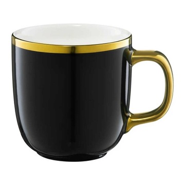 KUBEK PORCELANOWY CZARNY ROYAL AMBITION 330 ML