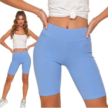 Prążkowane Kolarki Legginsy z Wysokim Stanem Fit Getry Sportowe MORAJ S/M