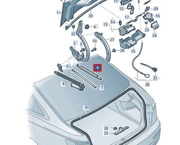 AUDI A6 C8 4K 2023R SEDAN S-LINE PRUŽINA KRYT KUFRU 4K5827665A
