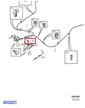 Zaślepka hamulca ręcznego Volvo OE 31329236