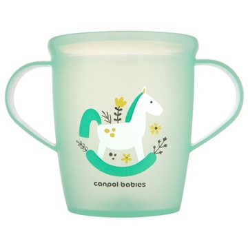 Canpol babies Kubek otwarty z uchwytami 250 ml TOYS zielony 12m+