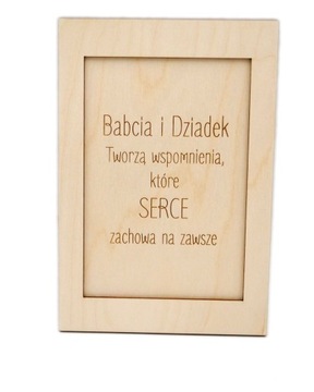 RAMKA DREWNO BABCIA I DZIADEK TWORZĄ WSPOMNIENIA