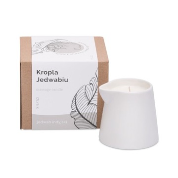 Świeca sojowa do masażu JEDWAB INDYJSKI 130ml - KROPLA JEDWABIU