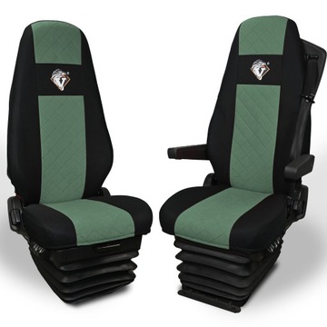 Pokrowce na fotele VOLVO FH 4 od 2013, FH 5 od 2021 1 pas ZIELONY