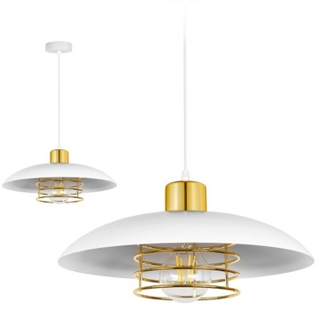 LAMPA WISZĄCA SUFITOWA ŻYRANDOL PLAFON NOWOCZESNA LOFT ZŁOTA LED