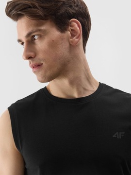 T-SHIRT 4F KOSZULKA MĘSKA BEZ RĘKAWÓW TOP TANK BAWEŁNIANA SPORTOWA SS24
