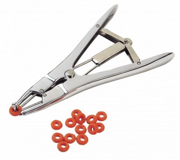 Клещи, хвостогубцы, эластратор для кастрации + 100 дисков.