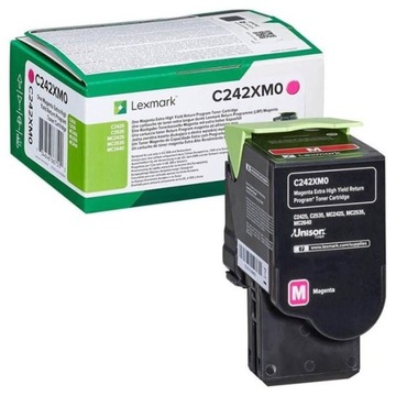 Toner Lexmark C242XM0 czerwony oryginalny