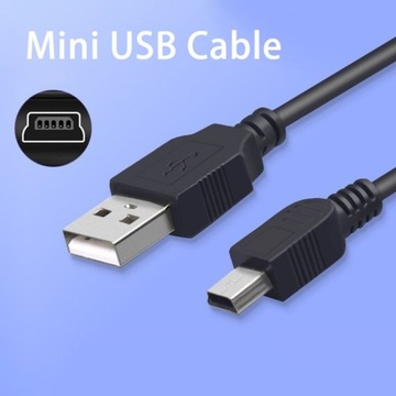 Black 2PCS 1.5m Mini USB Cable To USB Fast Data Charger Cable Mobile Phone